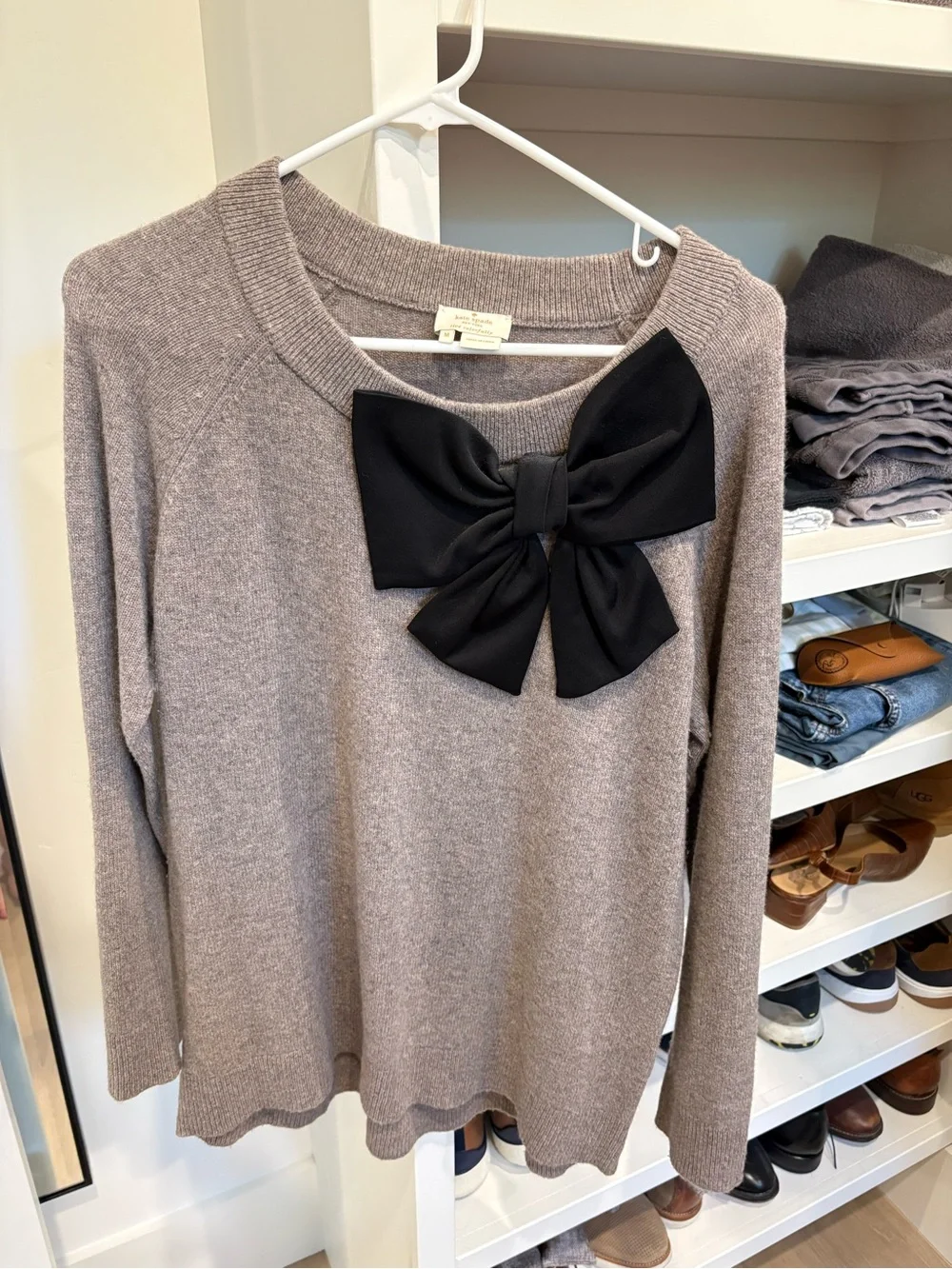 Kate Spade Black Bow Accent - Women's Sweater